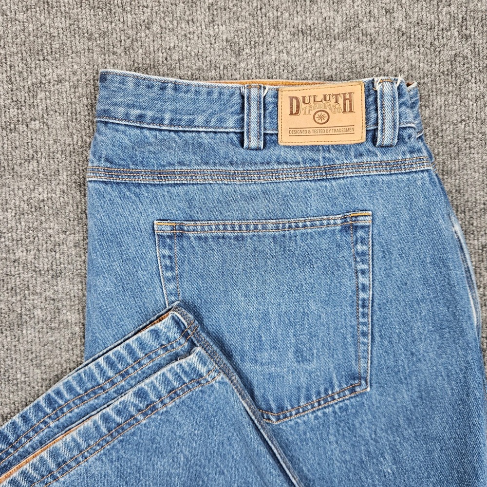 Duluth Trading Ballroom Relaxed Fit Jeans Men's 44x32 Denim‎ Dark Wash Workwear